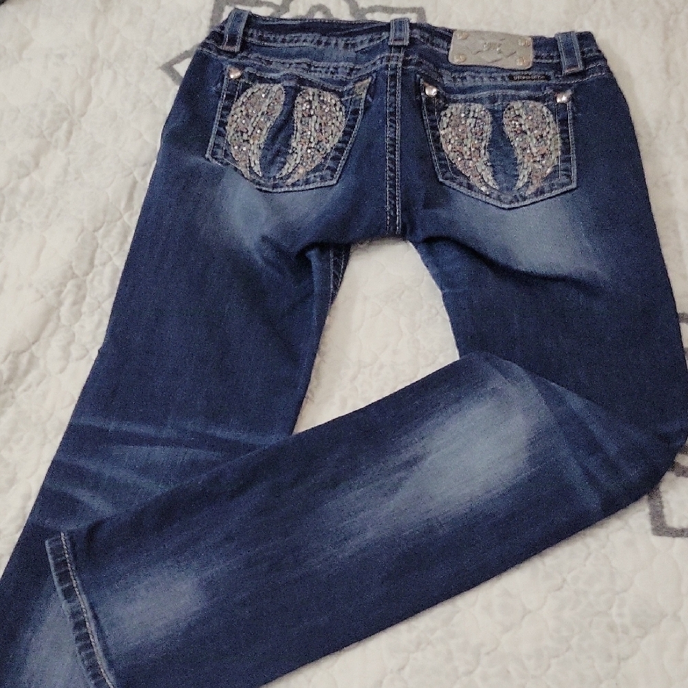 Miss Me Dark Blue Straight Leg Jeans - Picture 2 of 8
